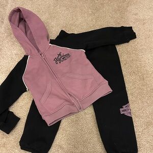 Harley-Davidson Kids Joggers - Purple and Black